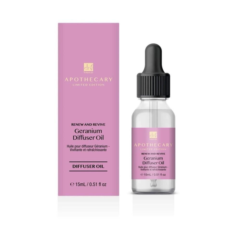 Apothecary Geranium Diffuser Oil 15ml Vegan Essential Oil Aromatherapy New Seal